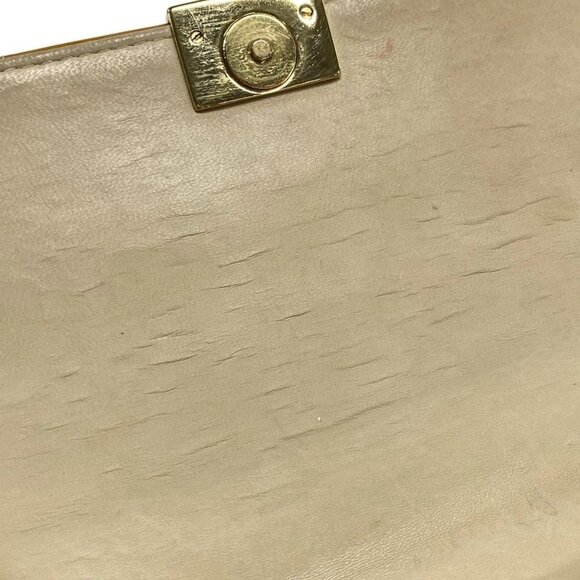 Auth CHANEL Chocolate Bar - Light Brown Patent Leather Shoulder Bag - Picture 14 of 16